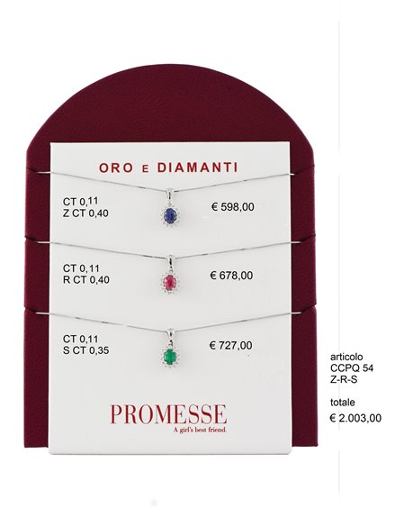 Collana Promesse Donna Vita in Oro Rubino 0.40 Ct CCPQ54R - CCPQ54R